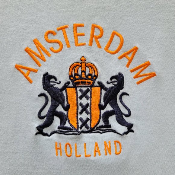 Fox Amsterdam Holland Coat of Arms Long Sleeve Raglan Tee Shirt - Picture 5 of 10